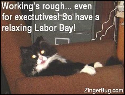 Labor Day Working Cat Glitter Graphic, Greeting, Comment, Meme or GIF