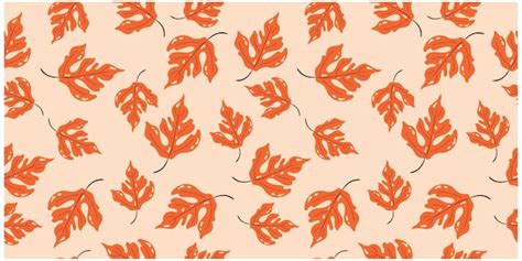 Premium Vector | Bright seamless autumn orange leaf pattern hand drawn vector design