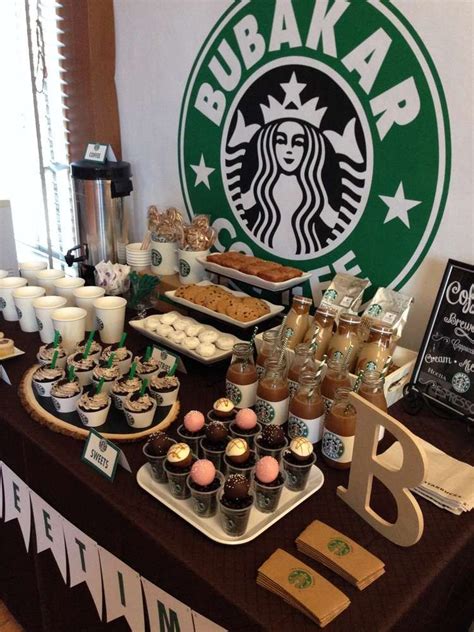 Starbucks Starbucks Cafe Dessert Bar Party Ideas | Photo 10 of 10 ...