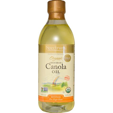 Spectrum Naturals, Organic Canola Oil, High Heat, Refined, 16 fl oz ...