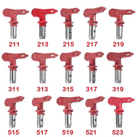 Red-211-311-313-315-515-517-Airless-Spray-Gun-Tips-For-Titan-Wagner ...