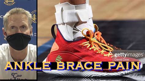 📺 Stephen Curry’s ankle brace “protects…but kinda jams into his leg…pain goes away really ...