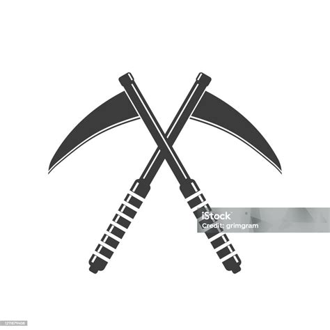 Kama Martial Arts Weapons Vector Icon Illustration Silhouette Stock Illustration - Download ...