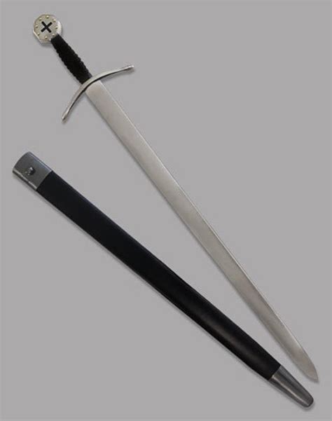 Crusader Knight Crusader Sword with Cross in Pommel