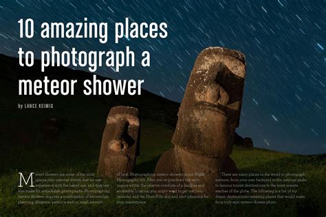 Meteor Shower Guide — National Parks at Night