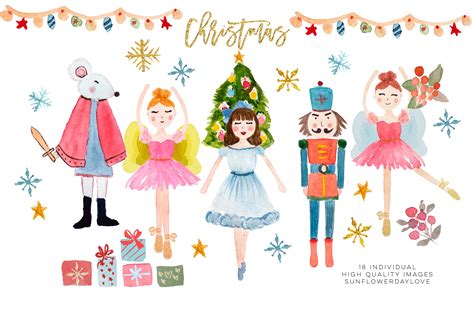 Nutcracker Clip Art, Christmas ballet illustration (402435 ...