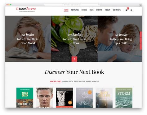 20 Best Books Website Templates For Bookstores & Publishers