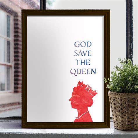 God Save the Queen Art Print in 2020 | Queen art, Art prints, Unframed ...