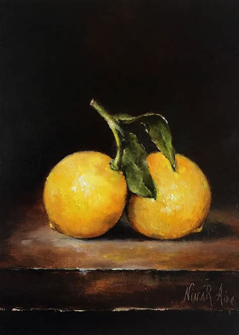 Lemons Original Oil Painting by Nina R.aide Still Life Canvas - Etsy | Oil painting for ...