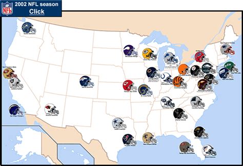 NFL Map of America | Football Stadiums