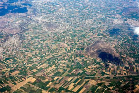 farmed fields aerial view landscape 12008888 Stock Photo at Vecteezy