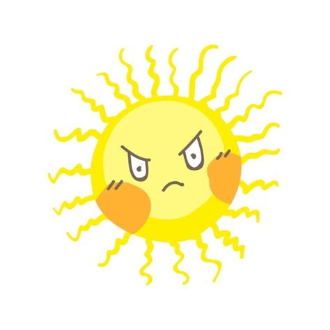 Angry Sun Vector Design Images, Cute Angry Sun Vector, Sun Clipart, Sun ...