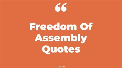 30+ Joyful Freedom Of Assembly Quotes That Will Unlock Your True Potential