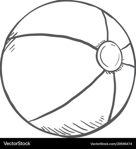 Sketch ball for kids playing Royalty Free Vector Image