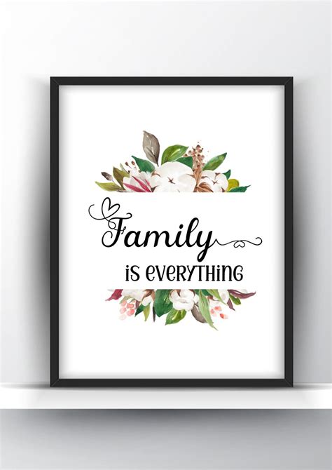 Family is Everything Floral Printable and Poster - Shark Printables