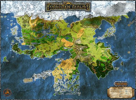 Full world map of Toril (Forgotten Realms) Smaller version - larger image link in comments : r ...