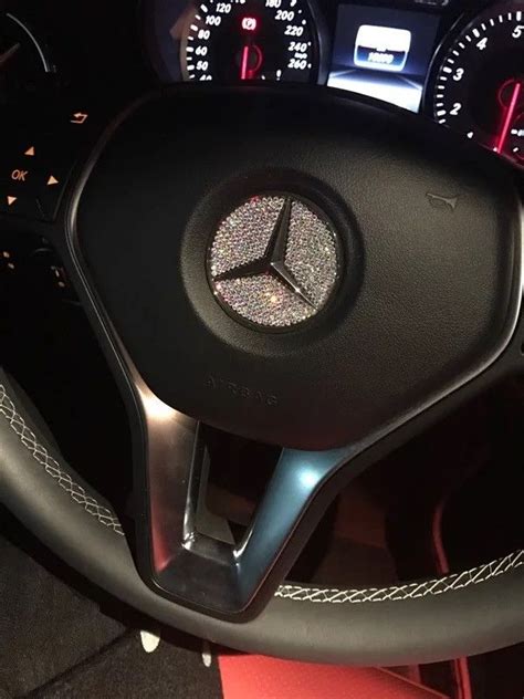 Bling Mercedes Benz Emblem for Steering Wheel LOGO Sticker Decal | Bling car accessories, Car ...