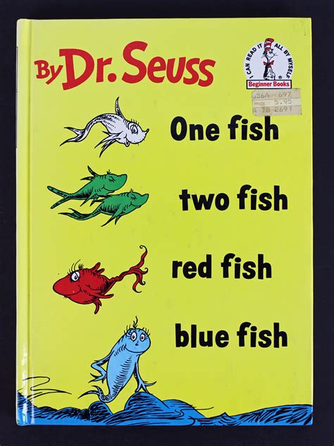 Dr. Seuss Signed One Fish Two Fish Red Fish Blue Fish Book PSA/DNA #AB04417 | eBay