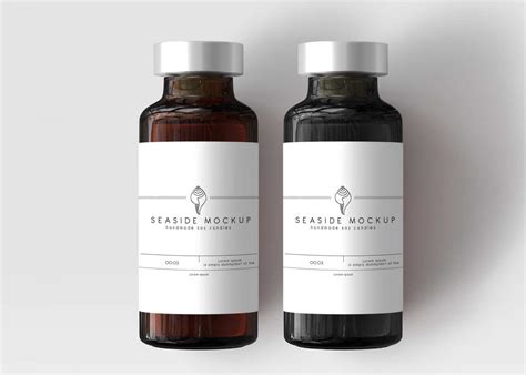 Seaside Syrup Bottle Mockup on Behance