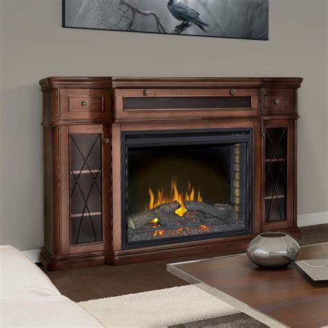 Napoleon Colbert 65-Inch Electric Fireplace Mantel Package with 33-Inch Ascent Firebox - Antique ...