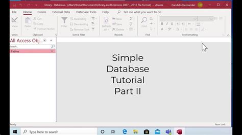 Microsoft Access Simple Book Library Database 2/4 - YouTube