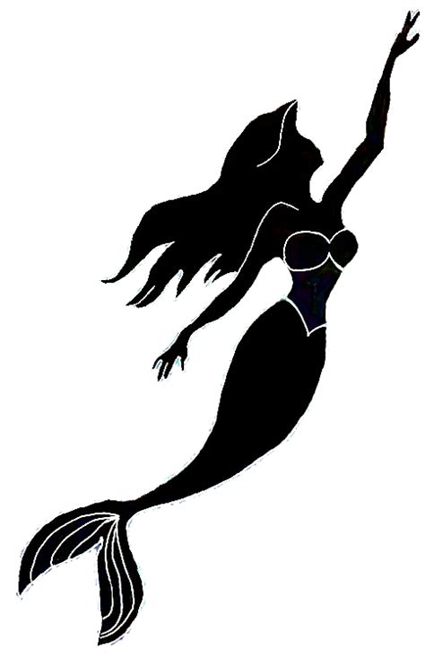 Ariel The Little Mermaid Silhouette Image - png download - 483*747 - Free Transparent Ariel png ...