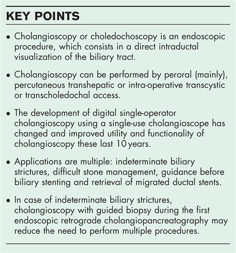 Cholangioscopy for biliary diseases : Current Opinion in Gastroenterology