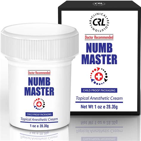 Buy Numb Master 5% Lidocaine Numbing Cream, Maximum Strength Fast Acting Pain Cream 1.25 Oz ...