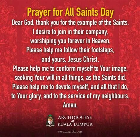 ~Prayer for All Saints Day | All saints day prayer, All saints day, Souls day quote