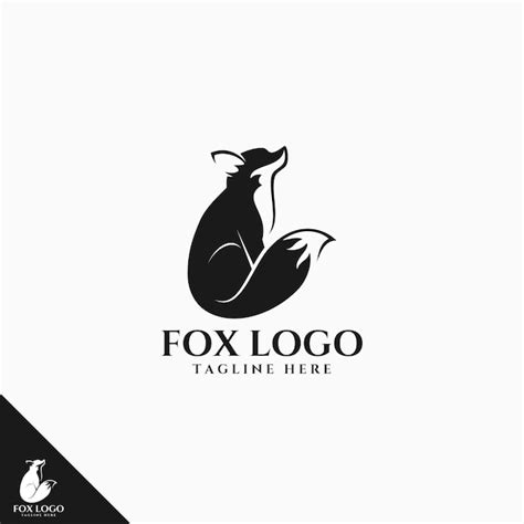 Premium Vector | Black fox logo