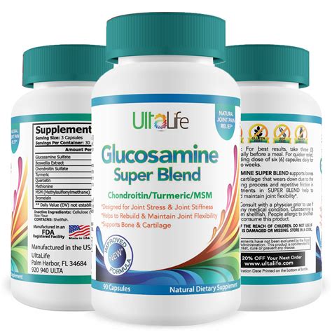 Buy Glucosamine Chondroitin MSM + Turmeric Super Blend s - #1 Best Anti Inflammatory Joint Pain ...