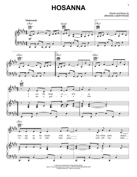 Hosanna | Sheet Music Direct