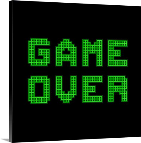 Game Over, Pixel Art Wall Art, Canvas Prints, Framed Prints, Wall Peels ...