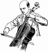 Vintage Bald Cello Player coloring page  ColouringPages sketch template