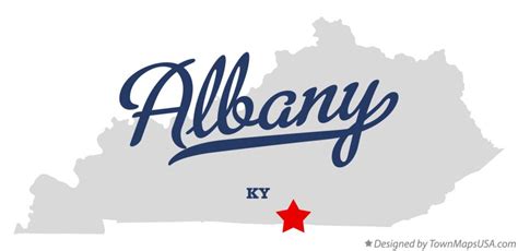 Map of Albany, KY, Kentucky