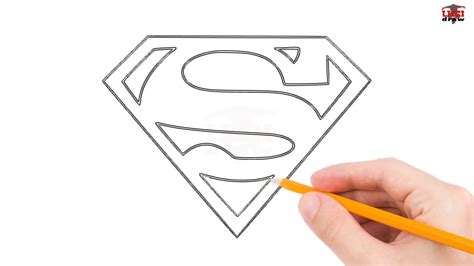 How to Draw Superman Logo Step by Step Easy for Beginners/Kids – Simple Superman Drawing ...