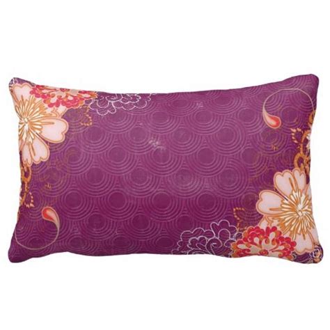 Purple Red & Pink Floral Lumbar Pillow | Zazzle.com in 2021 | Purple ...