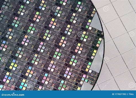 Macro of Silicon Semiconductor Wafer. Stock Image - Image of detail ...