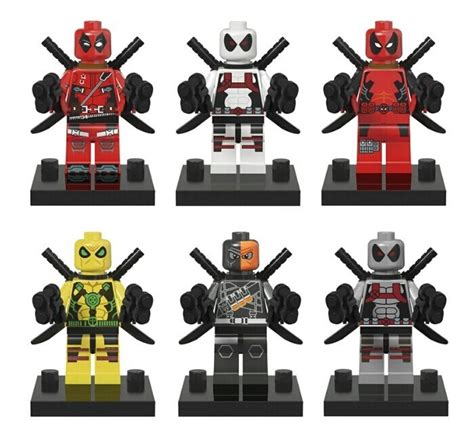 Deadpool Marvel Lego set of 6 minifigures by ActionFigureWorld