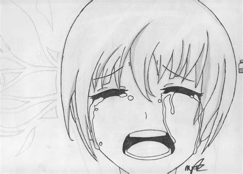 Anime Girl Crying Sketch by mikhell1 on DeviantArt