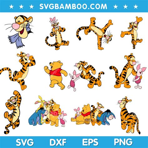 Tigger SVG Bundle, Disney Tigger SVG Bundle, Winnie