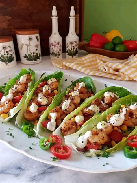 HEALTHY TACO SHRIMP LETTUCE WRAPS - recipes