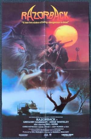 All About Movies - Razorback Movie Poster Original One Sheet 1984 Gregory Harrison Bill Hunter