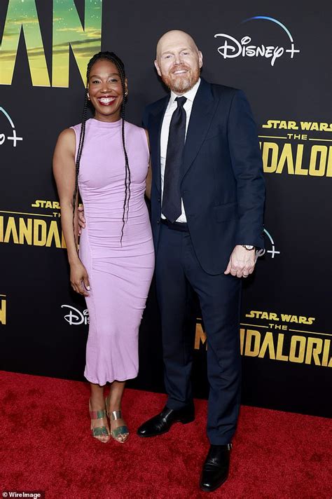 Bill Burr makes rare red carpet appearance with wife Nia Hill at The Mandalorian premiere in LA ...