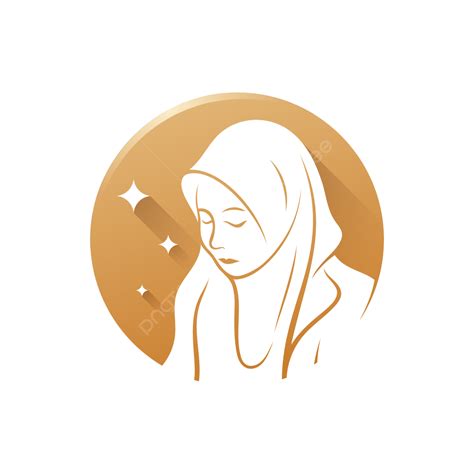 Beautiful Hijab Woman Vector Hd PNG Images, Muslimah Woman Silhouette Wearing Hijab Logo, Logo ...