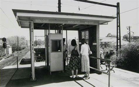 The old ticket booth and train indicator board at Artarmon Railway Station in the Lower North ...