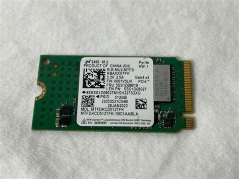 Micron 2450 M.2 2242 MTFDKCD512TFK 512 GB PCIe Gen4x4 NVMe SSD For HP ...