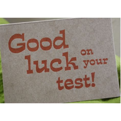 Good Luck on Your Test!