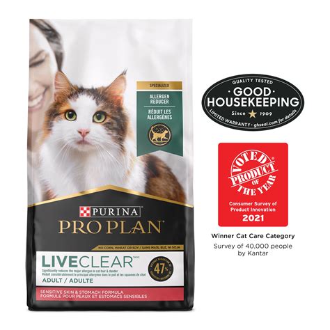 Purina Pro Plan Allergen Reducing, High Protein Cat Food, LIVECLEAR ...