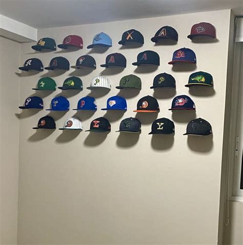 Baseball Cap Display | Baseball wall decor, Cap display, Baseball caps ...